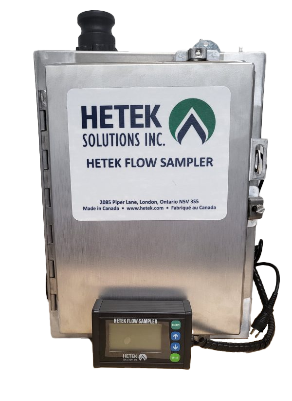 The Hetek Flow Sampler is used to inspect gas pressure and ensure safe leak detection in industrial settings.